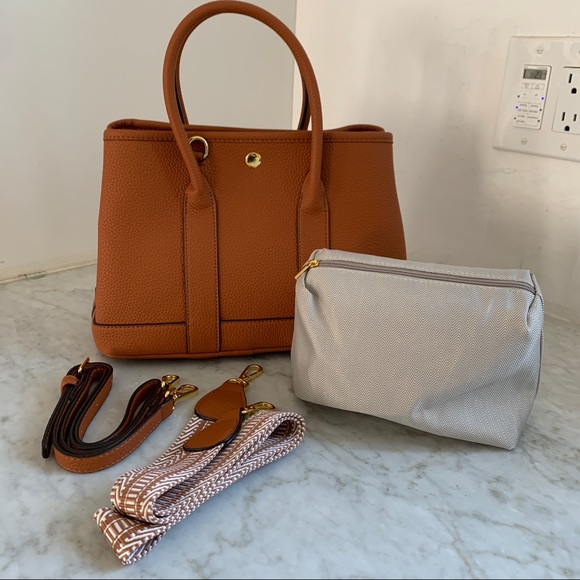 None Handbags - Genuine Leather Bag with two straps